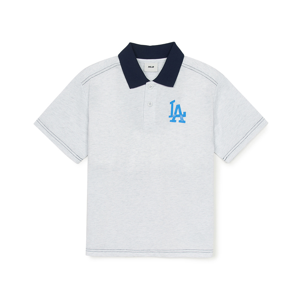 MLB KIDS 短袖Polo衫 童裝 Varsity系列 洛杉磯道奇隊 (7APQV0353-07MGL)