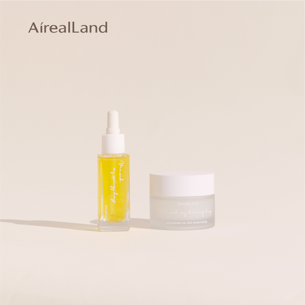 【抗老提亮水潤組】艾地苯肌曜雙導精華 30mL + 以海之名無油保濕霜 50mL：深潤、清爽、無負擔，輕鬆養出緊嫩亮