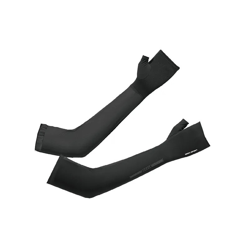 【AREX SPORT】AS-3537 戶外防曬抗UV透氣止滑降溫二合一冰絲半指袖套（手掌止滑）-廠商直送