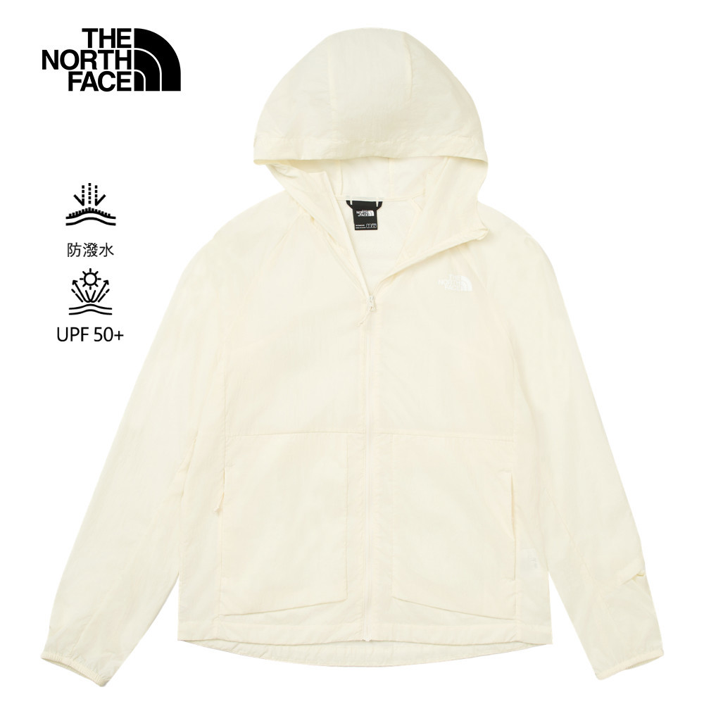 The North Face北面女款米白色DWR防潑水防風外套｜8BWDQLI