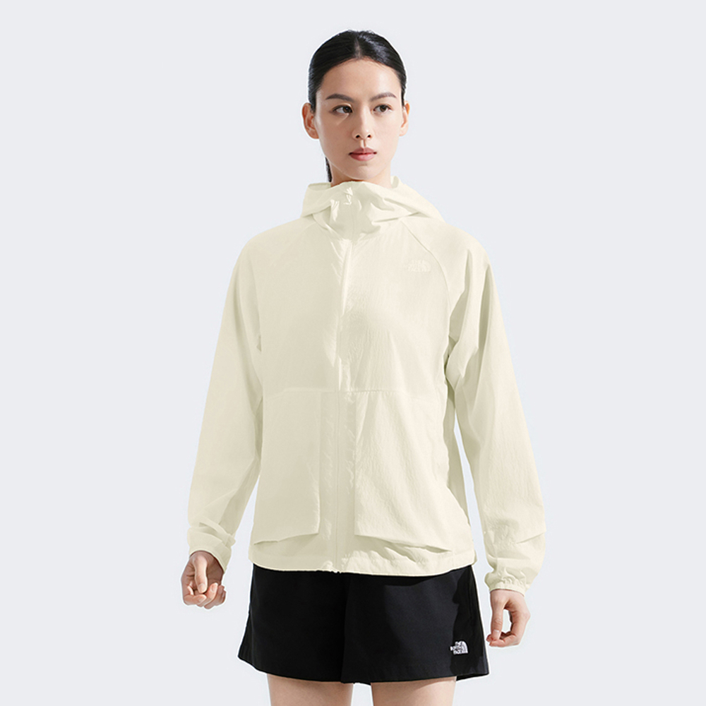 The North Face北面女款米白色DWR防潑水防風外套｜8BWDQLI