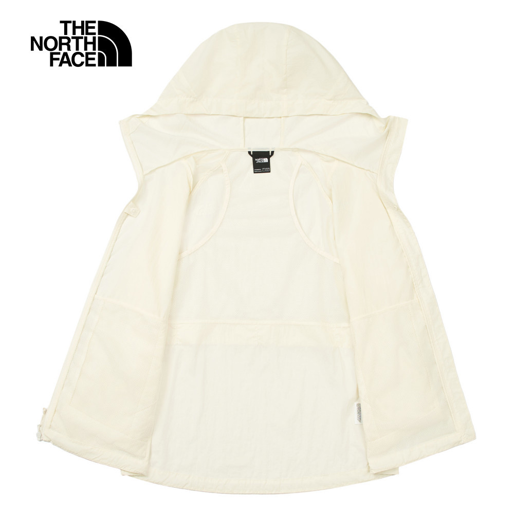 The North Face北面女款米白色DWR防潑水防風外套｜8BWDQLI