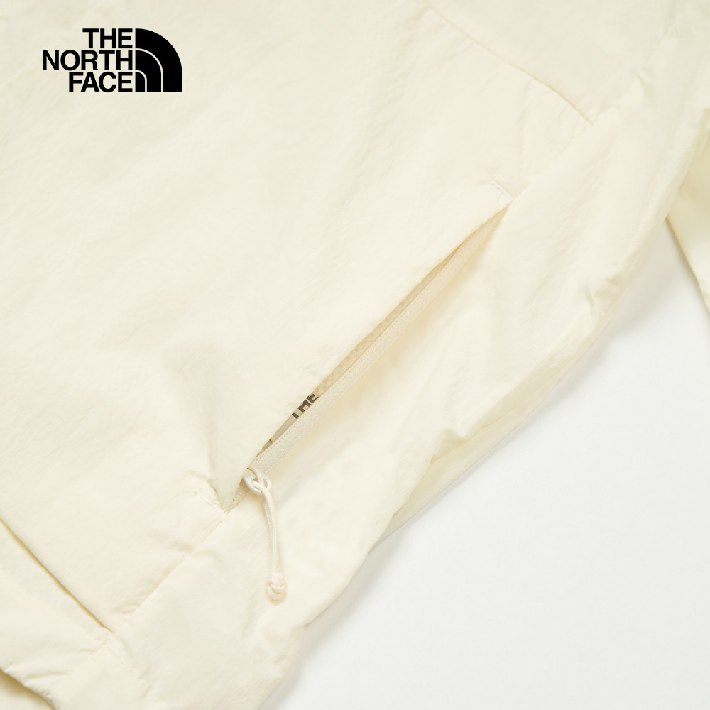 The North Face北面女款米白色DWR防潑水防風外套｜8BWDQLI