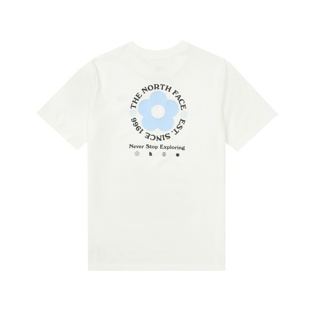 The North Face北面兒童白色吸濕排汗短袖T恤｜8DCVFN4