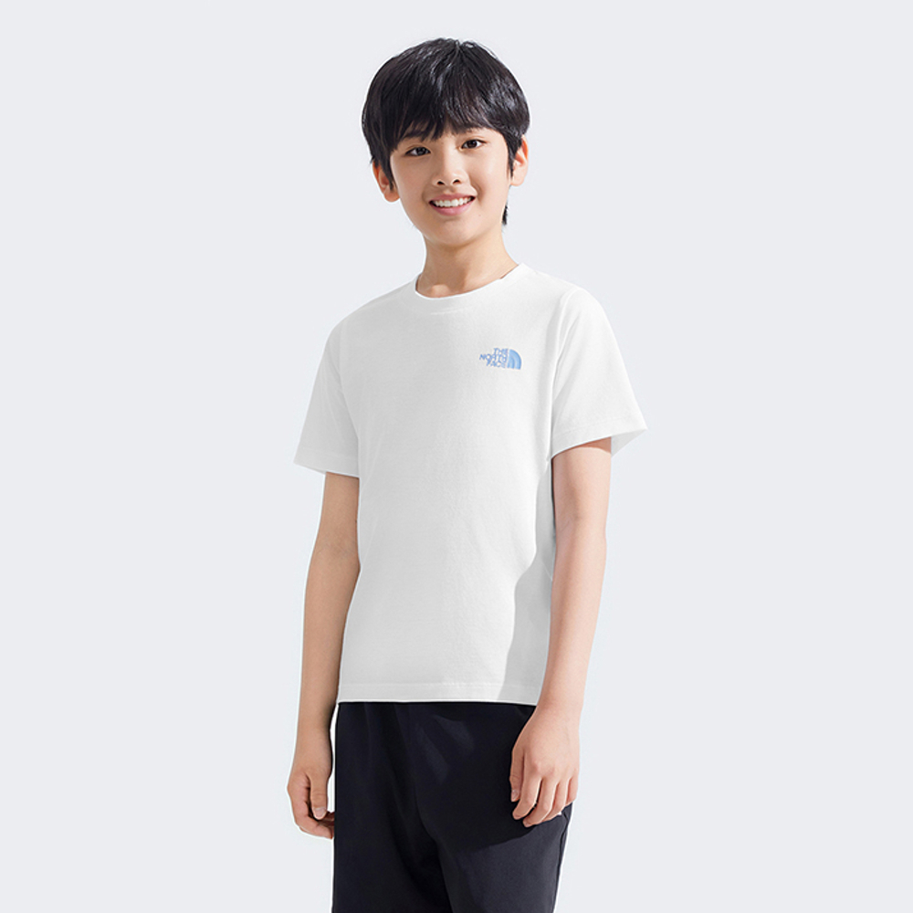 The North Face北面兒童白色吸濕排汗短袖T恤｜8DCVFN4