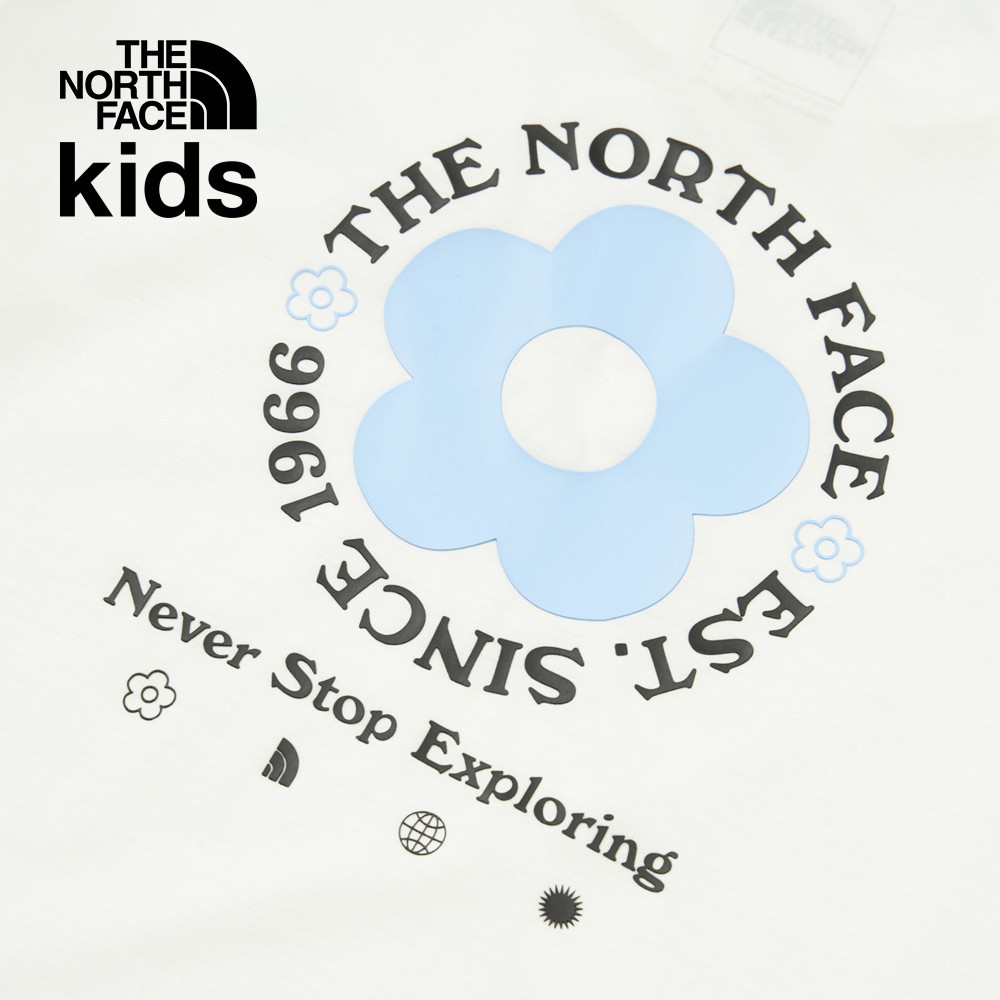 The North Face北面兒童白色吸濕排汗短袖T恤｜8DCVFN4