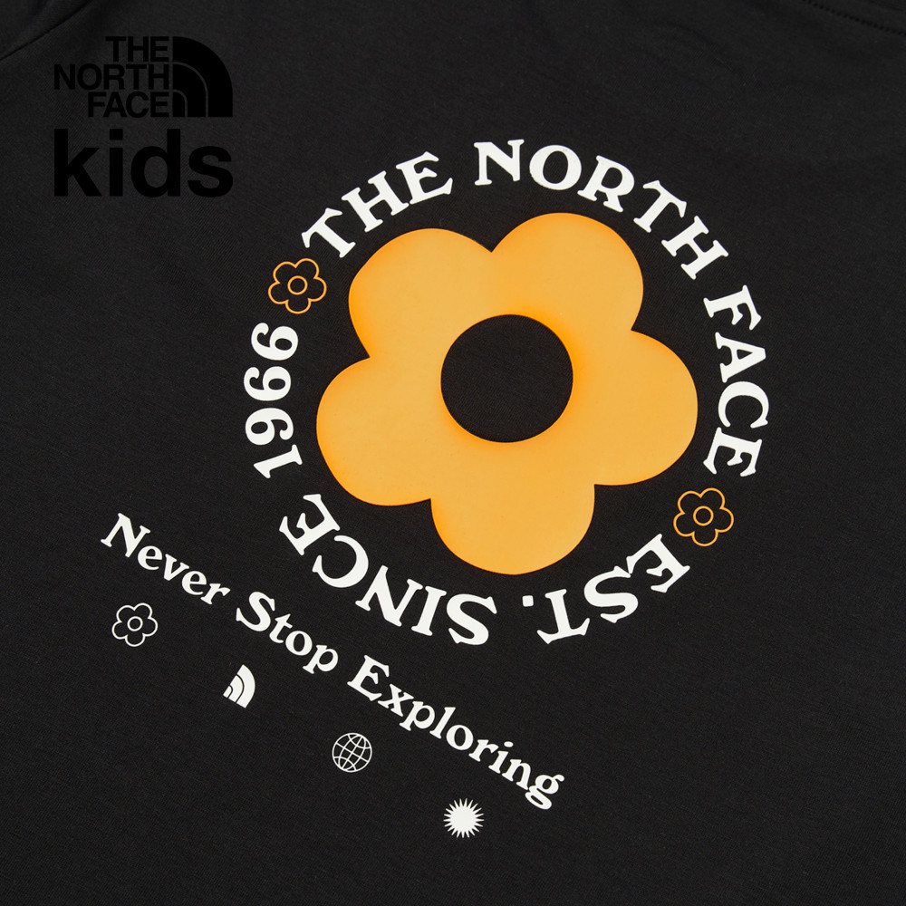 The North Face北面兒童黑色吸濕排汗短袖T恤｜8DCVJK3