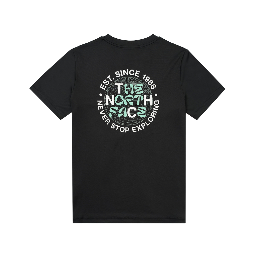 The North Face北面兒童黑色吸濕排汗短袖T恤｜8DD1JK3