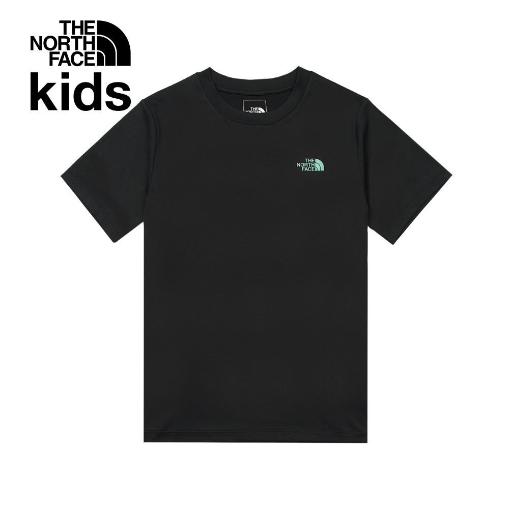 The North Face北面兒童黑色吸濕排汗短袖T恤｜8DD1JK3