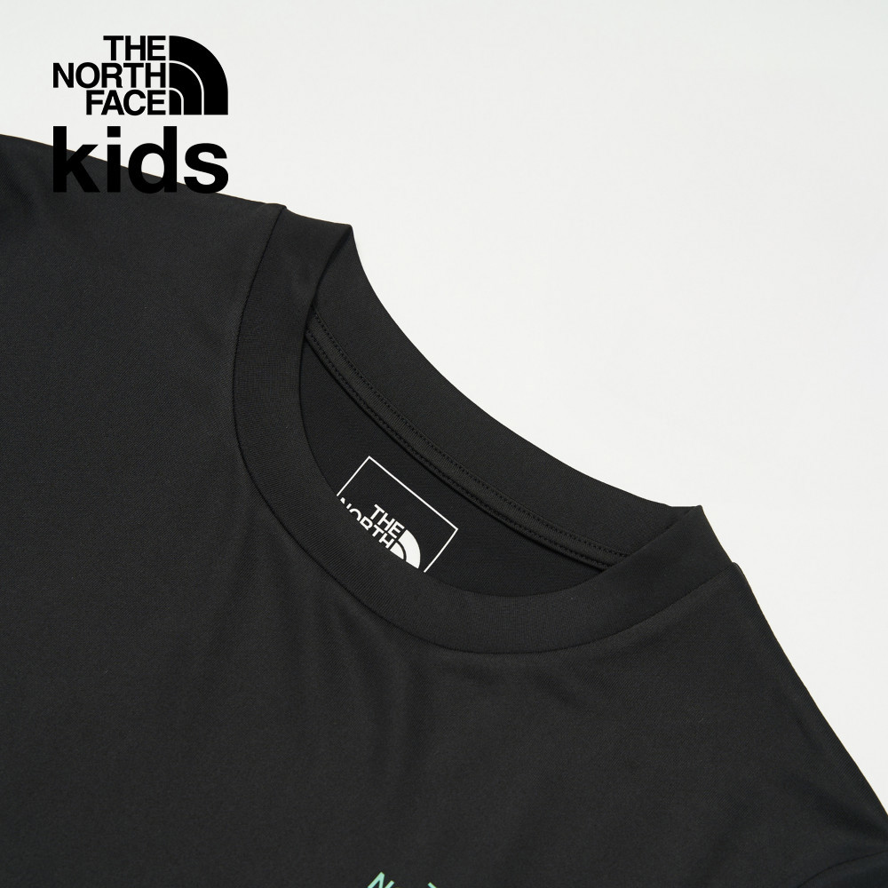 The North Face北面兒童黑色吸濕排汗短袖T恤｜8DD1JK3
