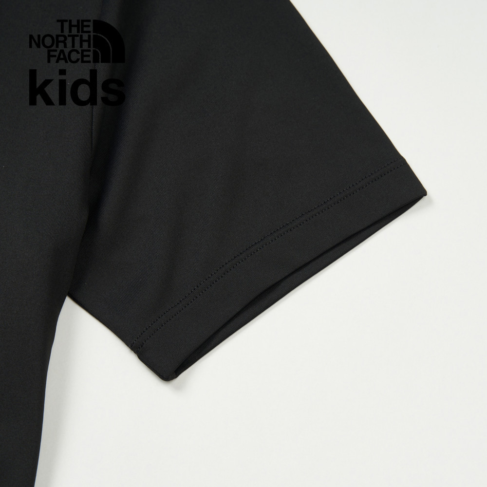 The North Face北面兒童黑色吸濕排汗短袖T恤｜8DD1JK3