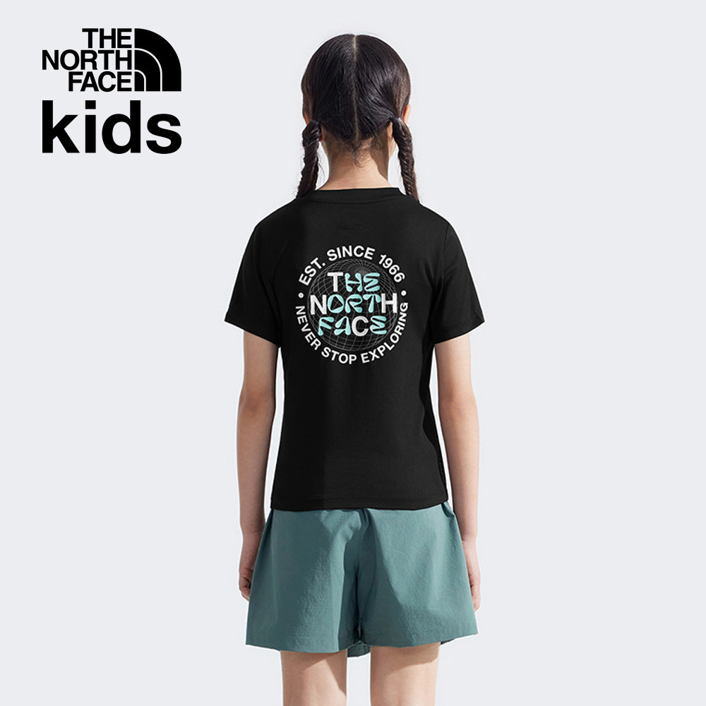 The North Face北面兒童黑色吸濕排汗短袖T恤｜8DD1JK3