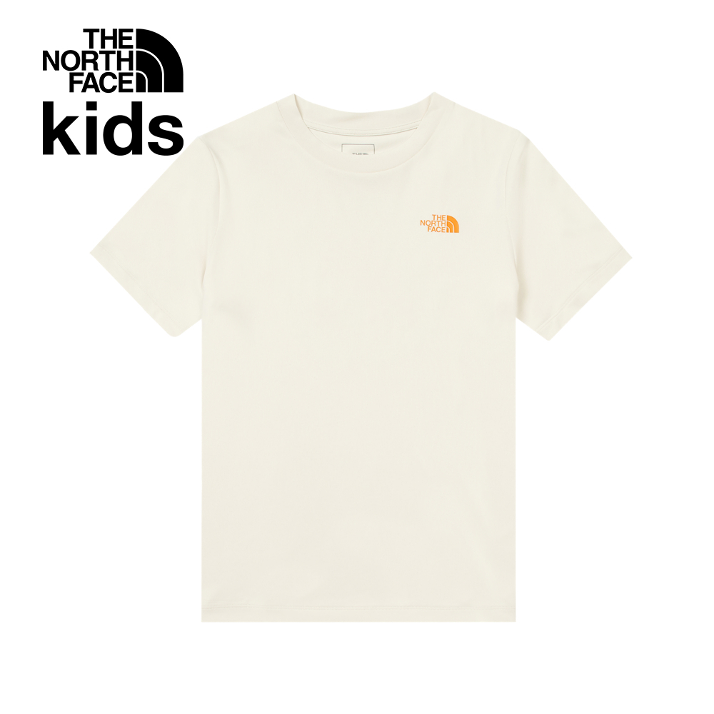 The North Face北面兒童米白色吸濕排汗短袖T恤｜8DD1QLI