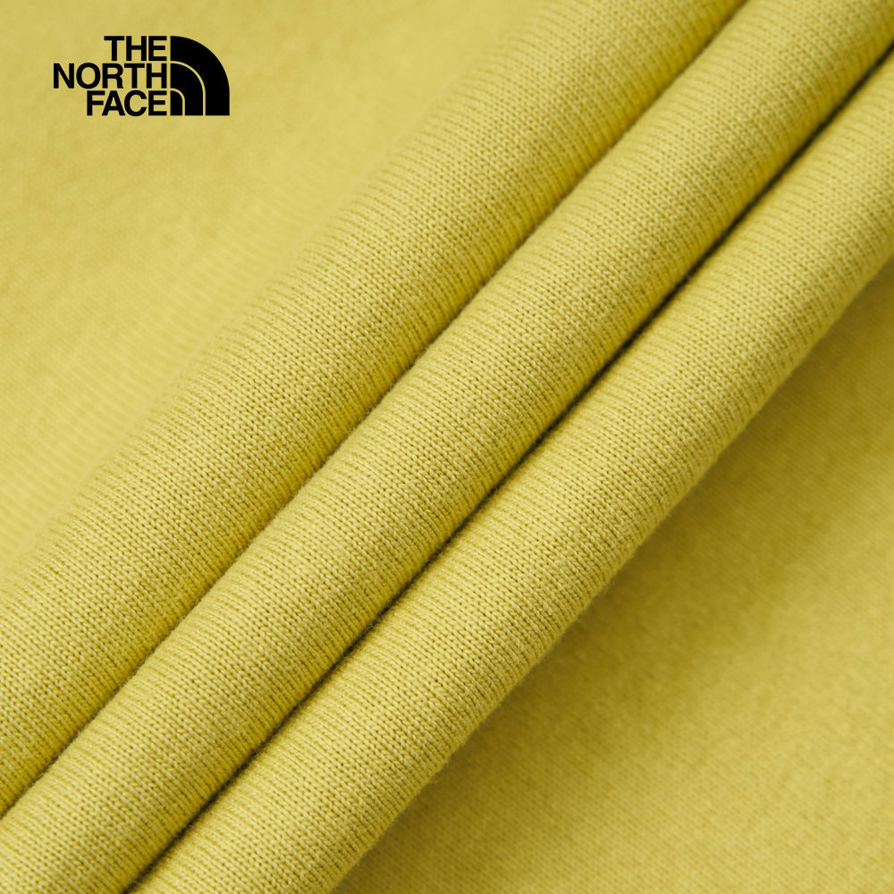 UE男款卡其色純棉大尺寸印花短袖T恤｜8C6Q0UO