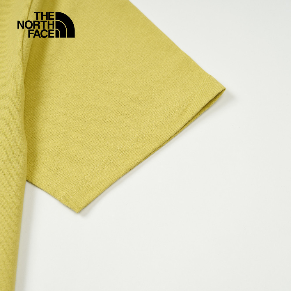 UE男款卡其色純棉大尺寸印花短袖T恤｜8C6Q0UO