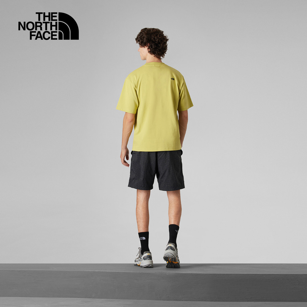 UE男款卡其色純棉大尺寸印花短袖T恤｜8C6Q0UO