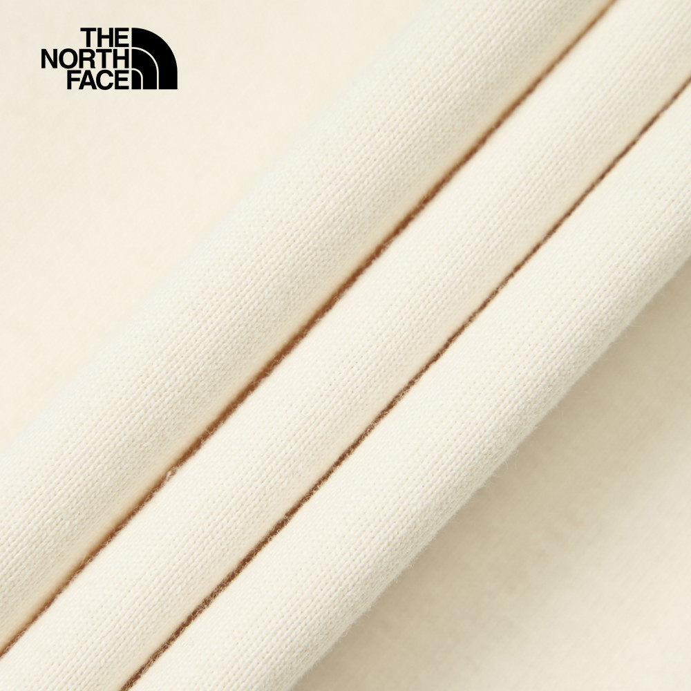 UE男款米白色純棉大尺寸印花短袖T恤｜8C6QQLI