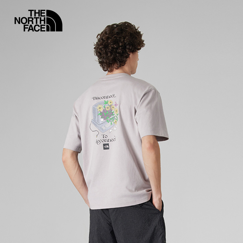 UE男款灰色純棉大尺寸印花短袖T恤｜8C6R1OA