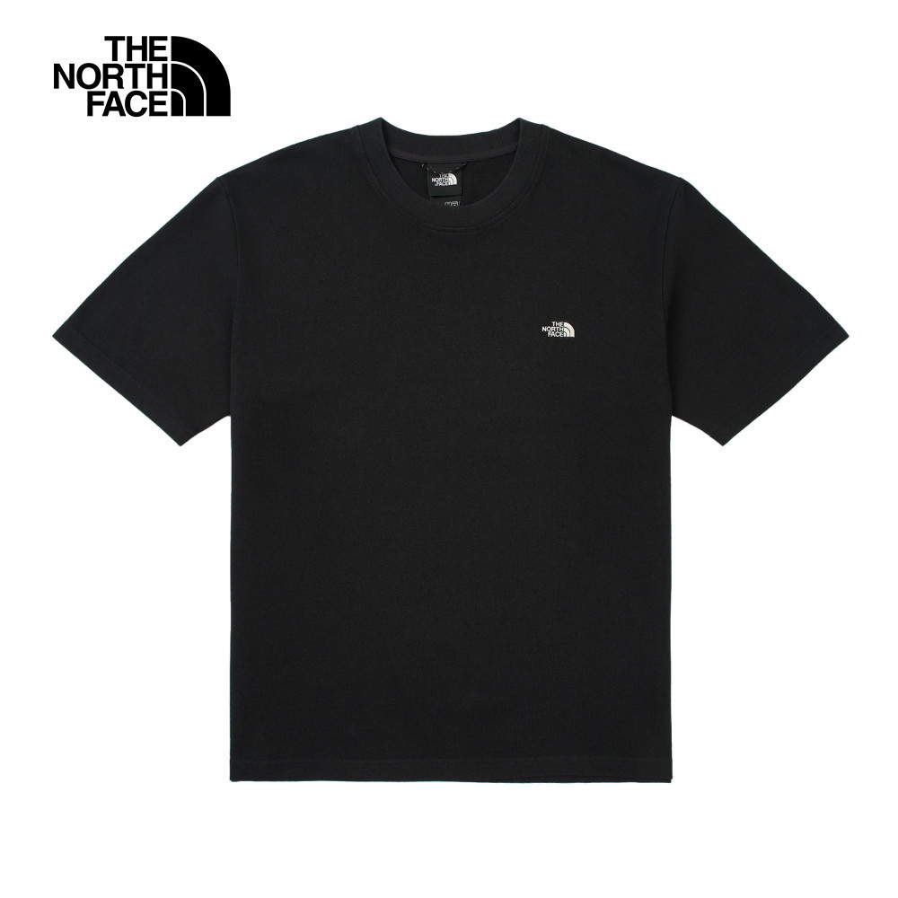 UE男款黑色純棉大尺寸印花短袖T恤｜8C6RJK3