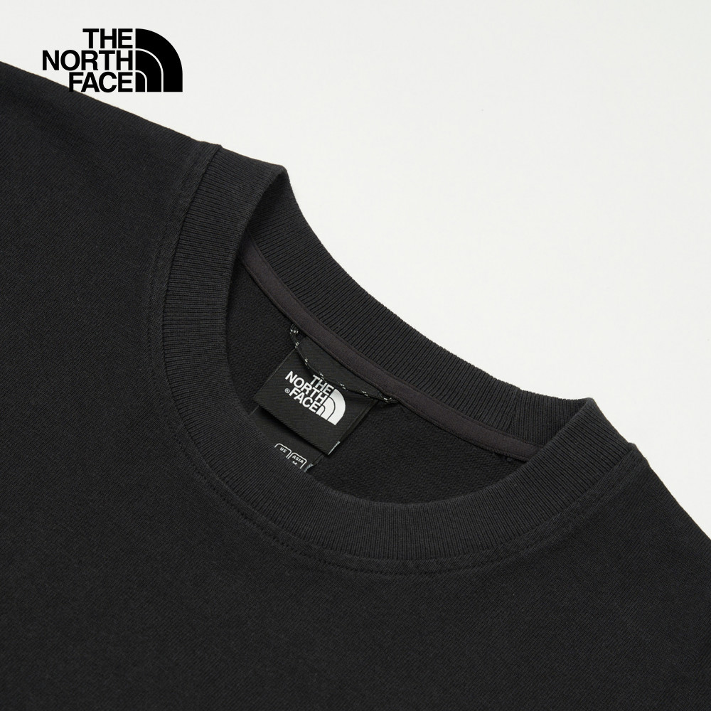 UE男款黑色純棉大尺寸印花短袖T恤｜8C6RJK3