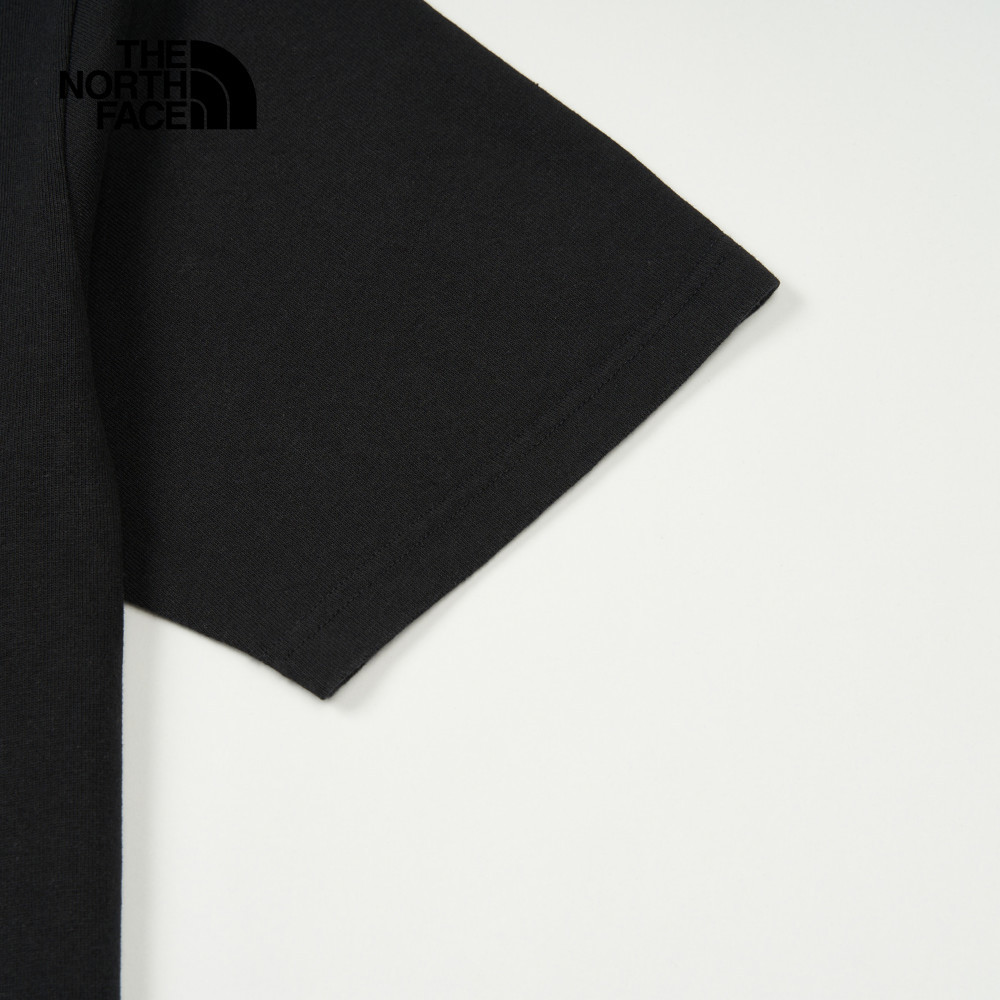 UE男款黑色純棉大尺寸印花短袖T恤｜8C6RJK3