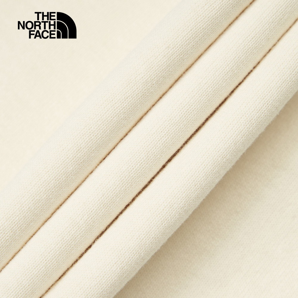 UE男款米白色純棉大尺寸印花短袖T恤｜8C6RQLI