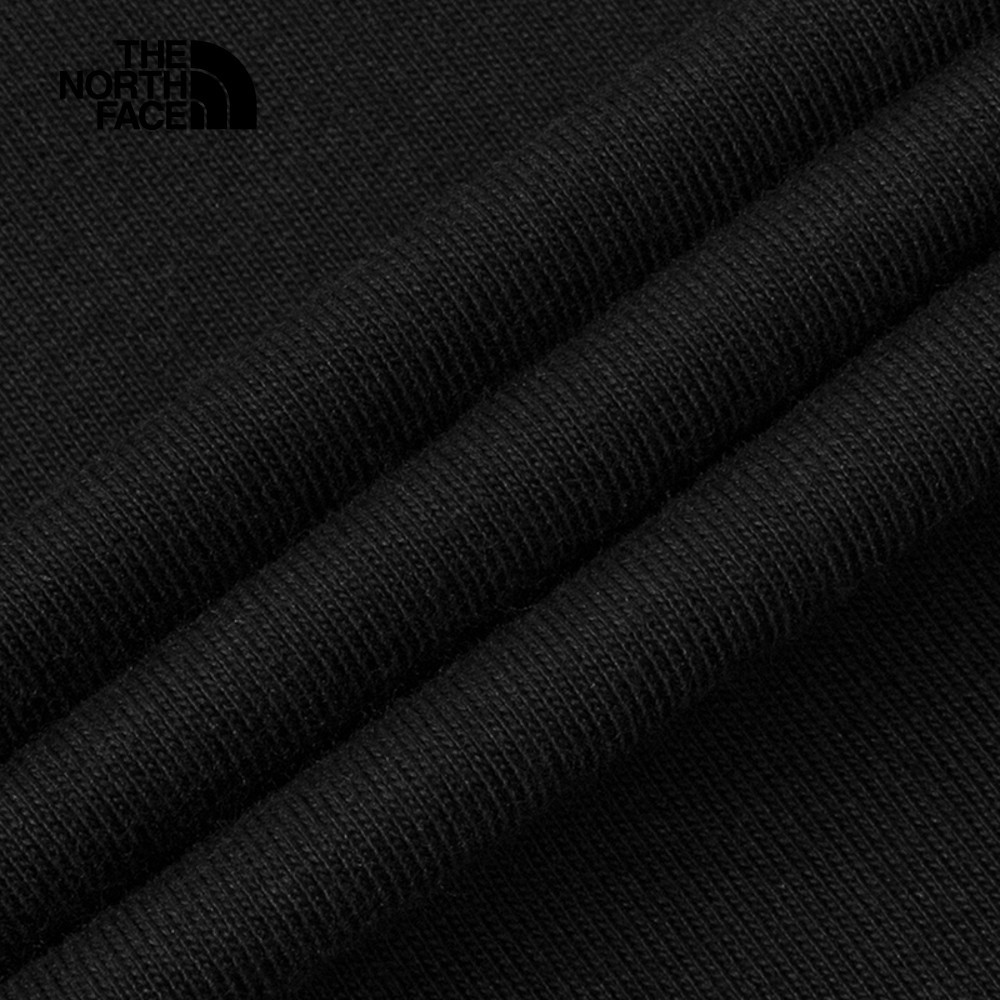 The North Face北面男女款黑色純棉舒適短袖T恤｜8GZ6JK3