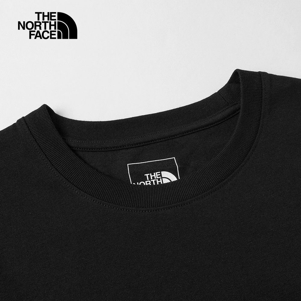 The North Face北面男女款黑色純棉舒適短袖T恤｜8GZ6JK3