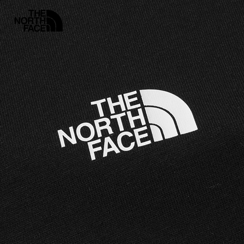 The North Face北面男女款黑色純棉舒適短袖T恤｜8GZ6JK3