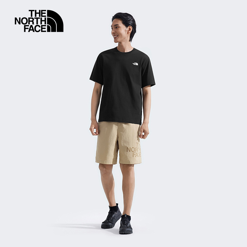 The North Face北面男女款黑色純棉舒適短袖T恤｜8GZ6JK3