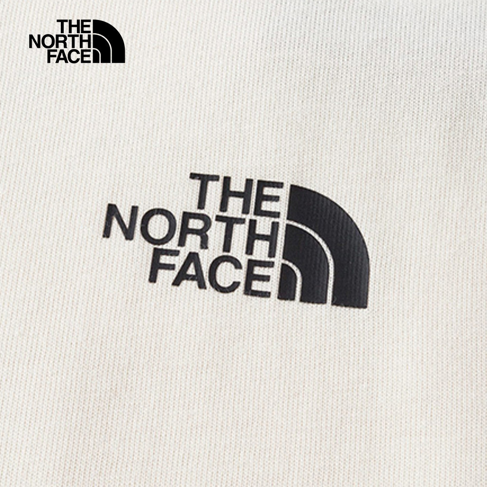 The North Face北面男女款米白色純棉舒適短袖T恤｜8GZ6QLI