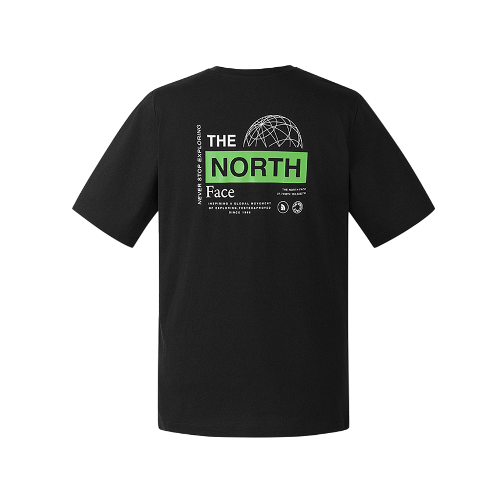 The North Face北面男女款黑色純棉舒適短袖T恤｜8GZ7JK3