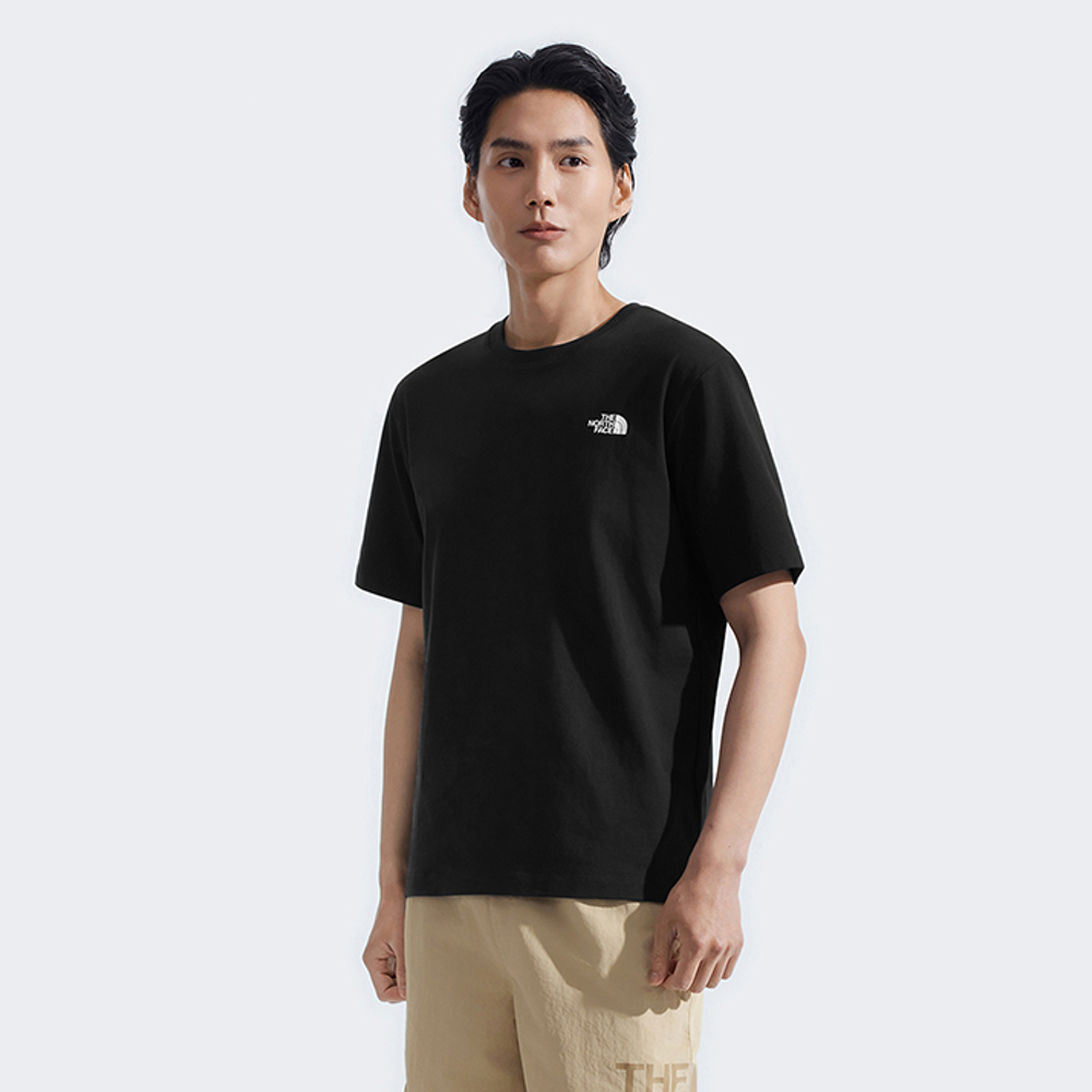The North Face北面男女款黑色純棉舒適短袖T恤｜8GZ7JK3