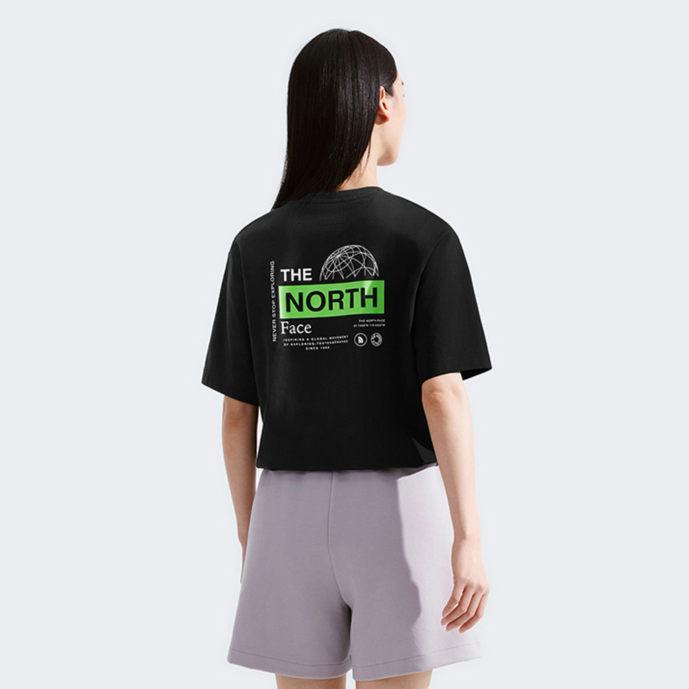 The North Face北面男女款黑色純棉舒適短袖T恤｜8GZ7JK3