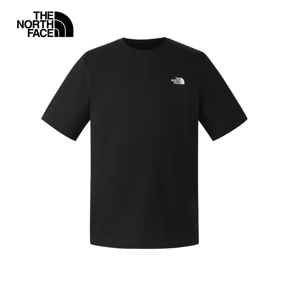 The North Face北面男女款黑色純棉舒適短袖T恤｜8GZ7JK3