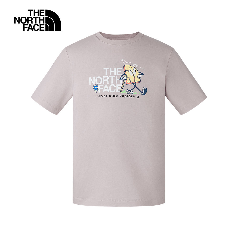 The North Face北面男女款灰色純棉舒適短袖T恤｜8GZ81OA
