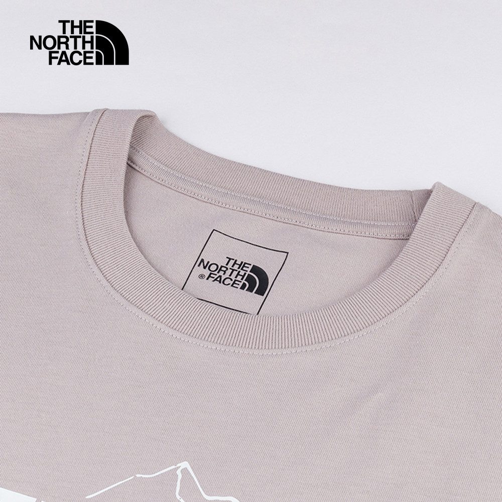 The North Face北面男女款灰色純棉舒適短袖T恤｜8GZ81OA