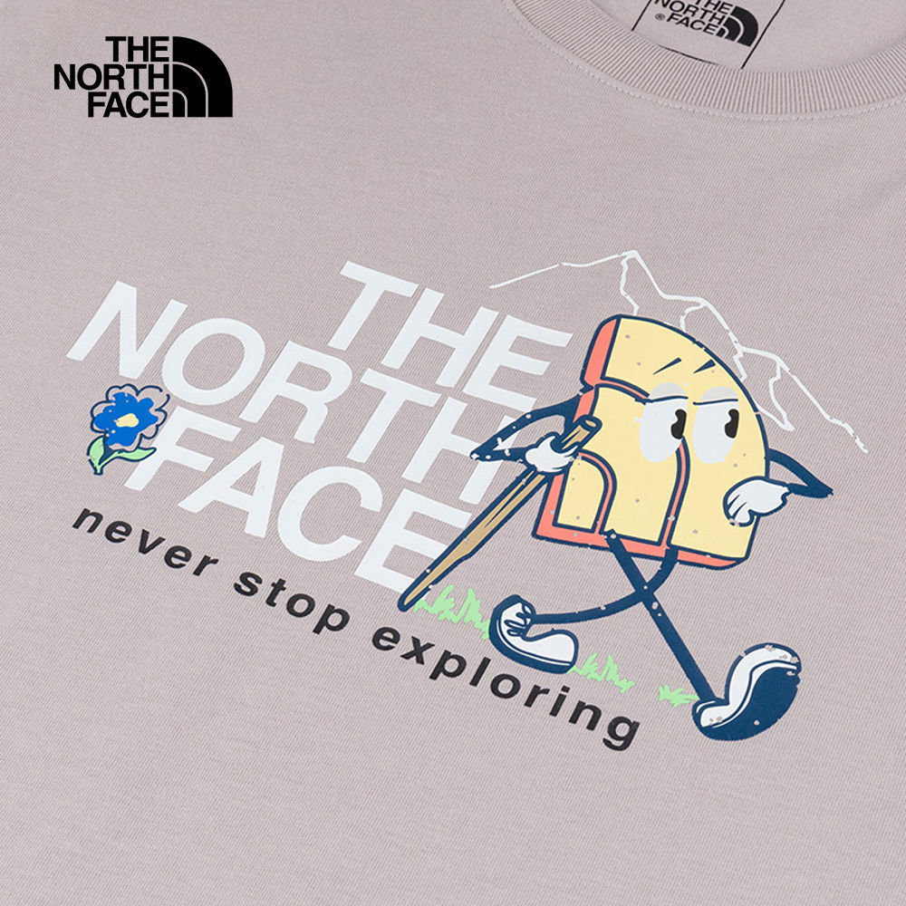The North Face北面男女款灰色純棉舒適短袖T恤｜8GZ81OA