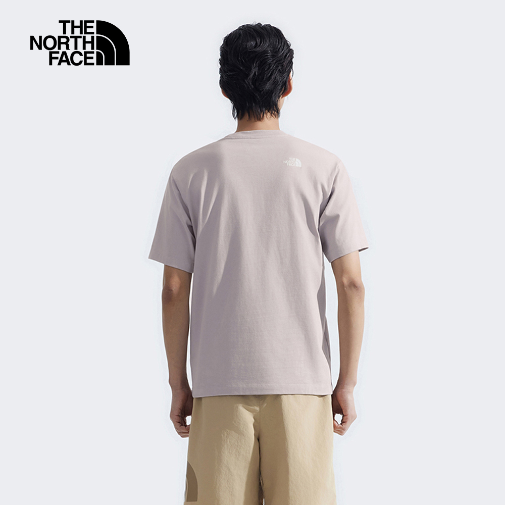 The North Face北面男女款灰色純棉舒適短袖T恤｜8GZ81OA