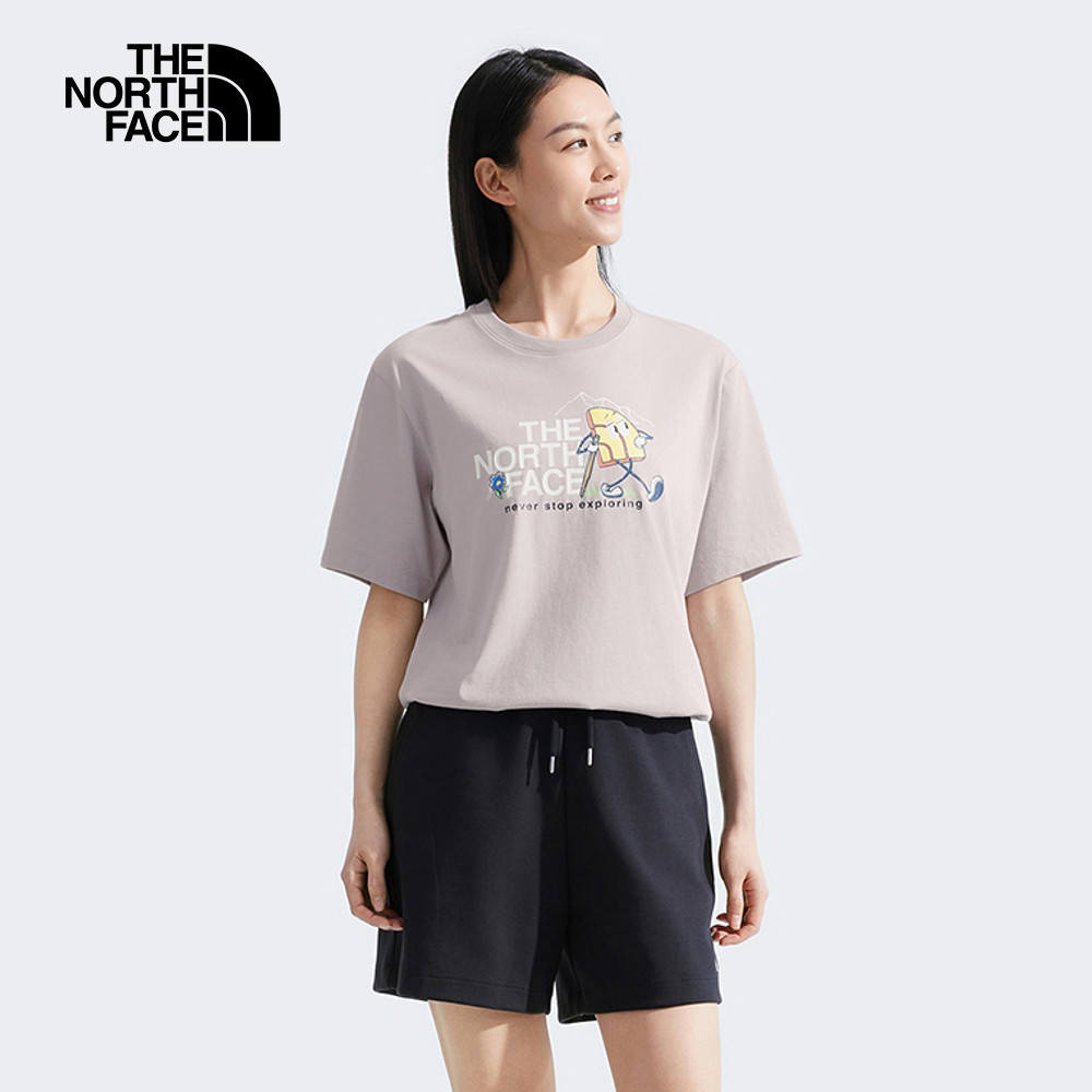 The North Face北面男女款灰色純棉舒適短袖T恤｜8GZ81OA