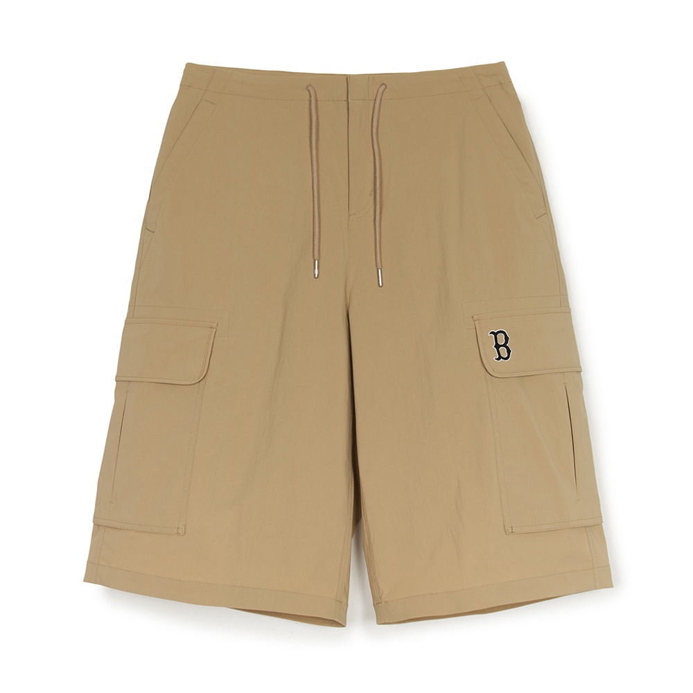 MLB 休閒短褲 大口袋 工裝 七分短褲Varsity系列 波士頓紅襪隊 (3ASMV0753-43BGS)