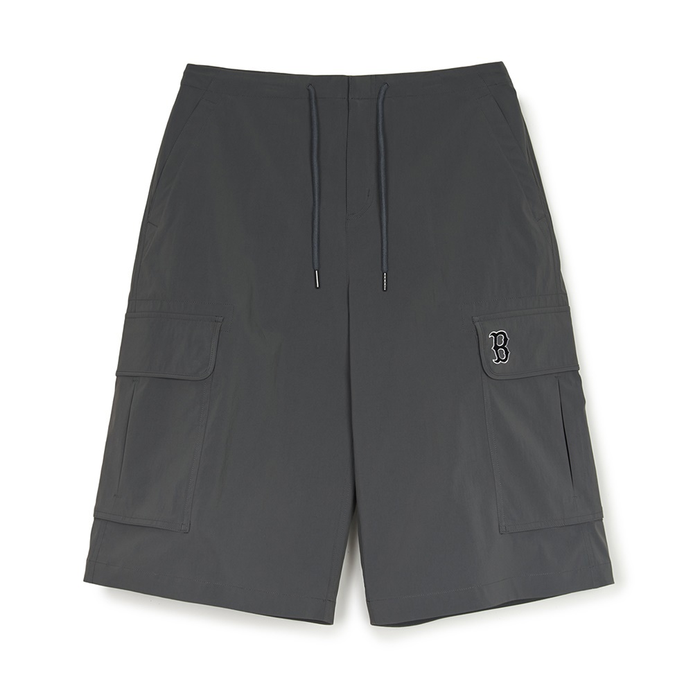 MLB 休閒短褲 大口袋 工裝 七分短褲Varsity系列 波士頓紅襪隊 (3ASMV0753-4