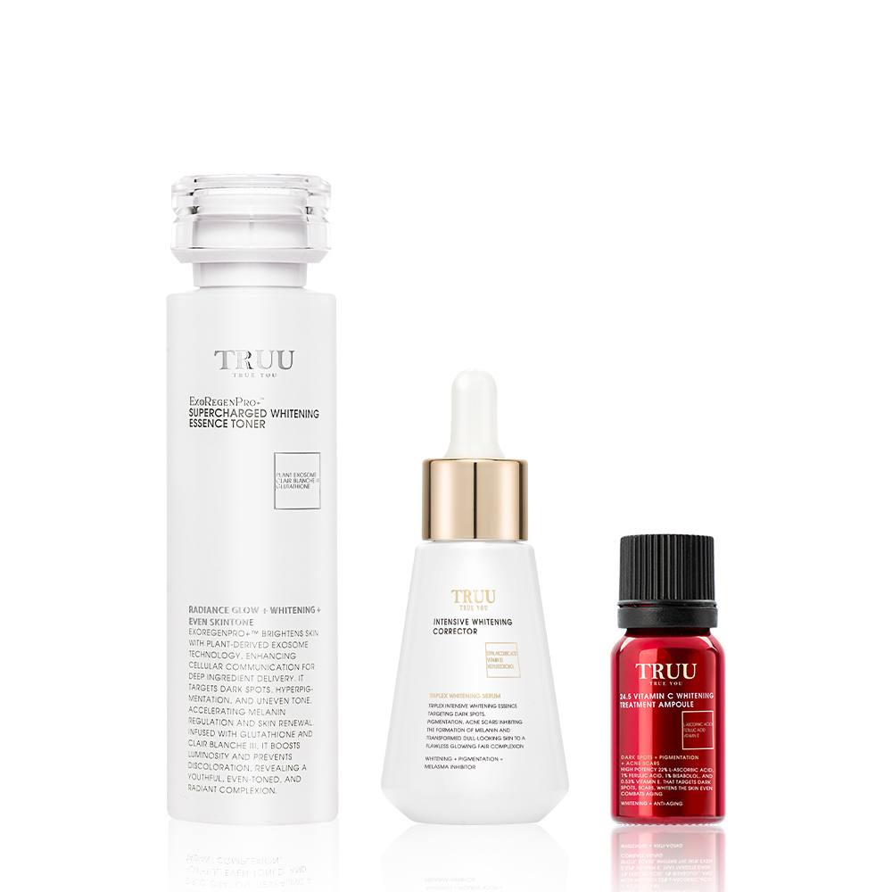 美白外泌體超導精華露【佩甄．小嫻推薦】+高能美白精華+24.5強效左型C美白安瓶【暗沉特攻隊】