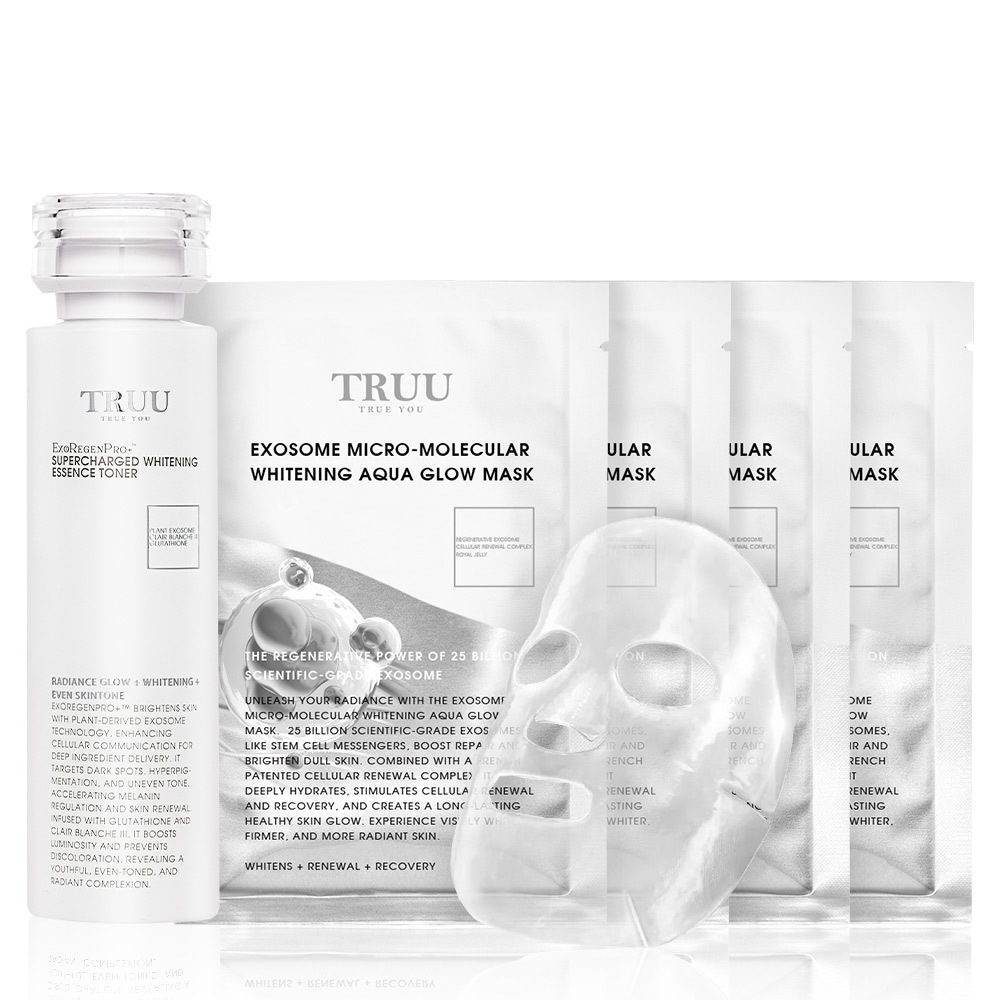 美白外泌體超導精華露+外泌體微分子美白水光面膜 4入（250億科學級外泌體）【佩甄．小嫻推薦】