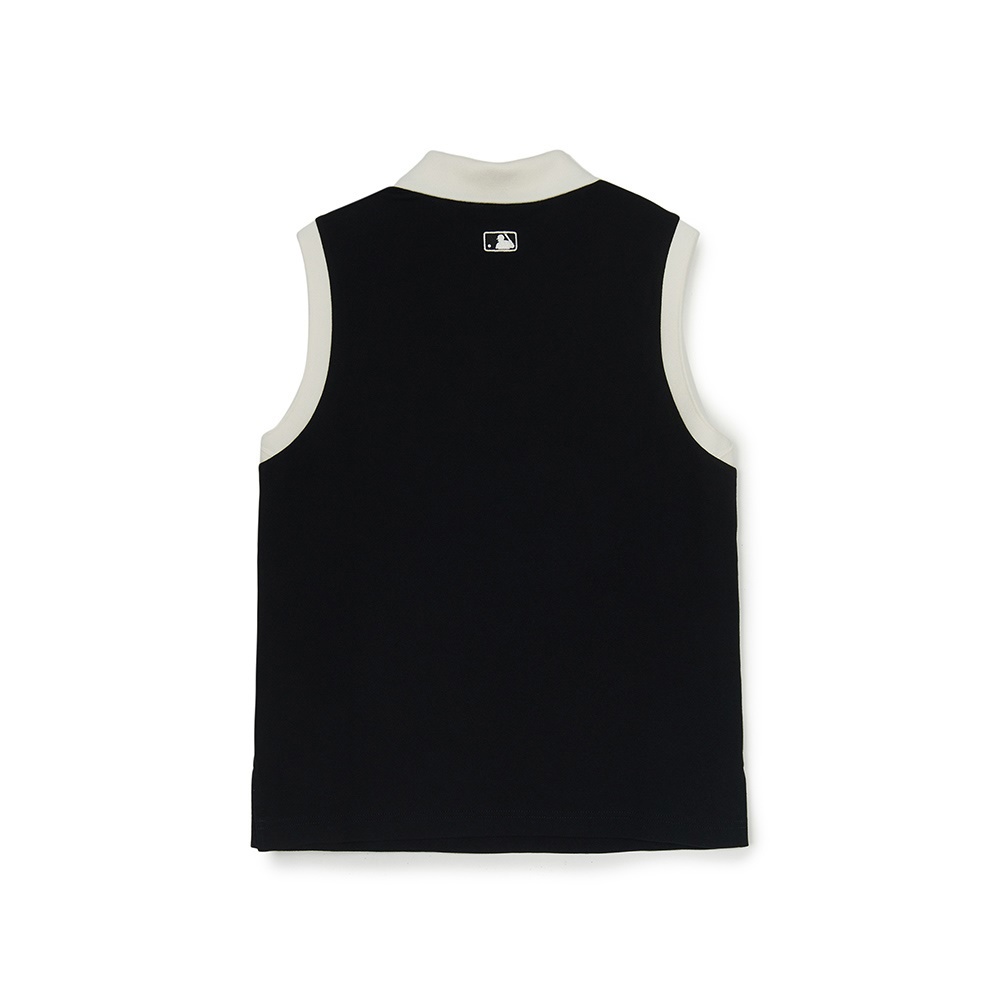 MLB 女版翻領無袖T恤 紐約洋基隊 (3FPQB0353-50BKS)