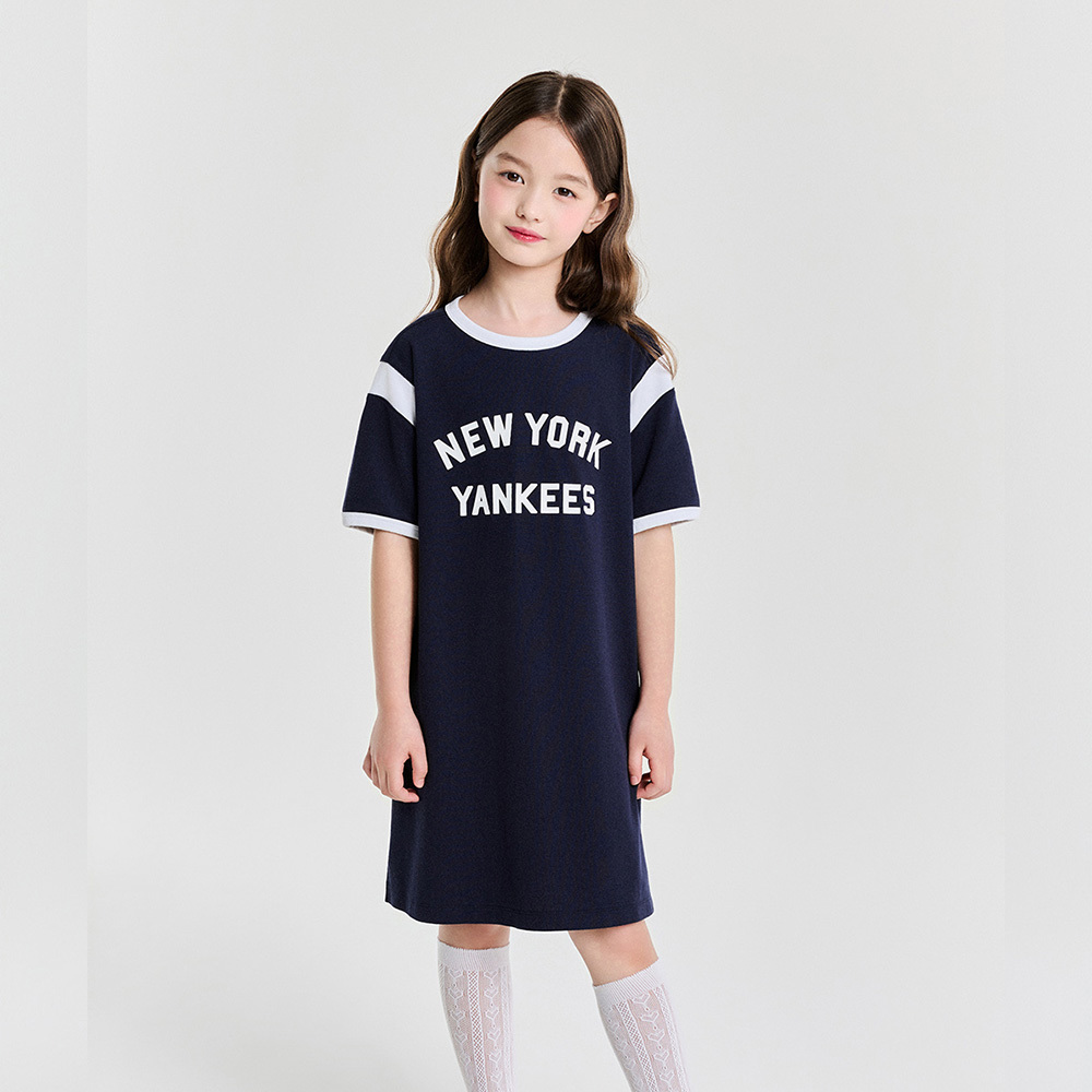 MLB KIDS 連身裙 洋裝 童裝 Varsity系列 紐約洋基隊 (7FOPV0353-50NYS)