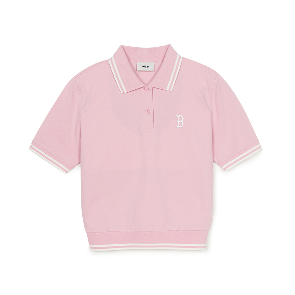 MLB 女版抗UV短袖Polo衫 波士頓紅襪隊 (3FPQB0253-43PKM)