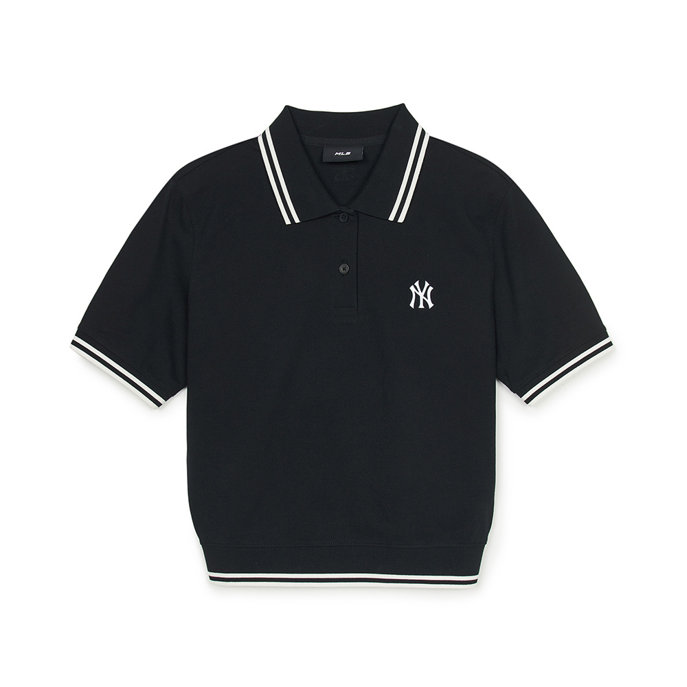 MLB 女版抗UV短袖Polo衫 紐約洋基隊 (3FPQB0253-50BKS)