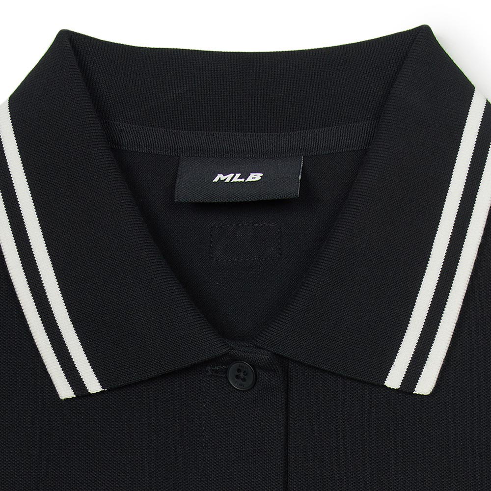 MLB 女版抗UV短袖Polo衫 紐約洋基隊 (3FPQB0253-50BKS)