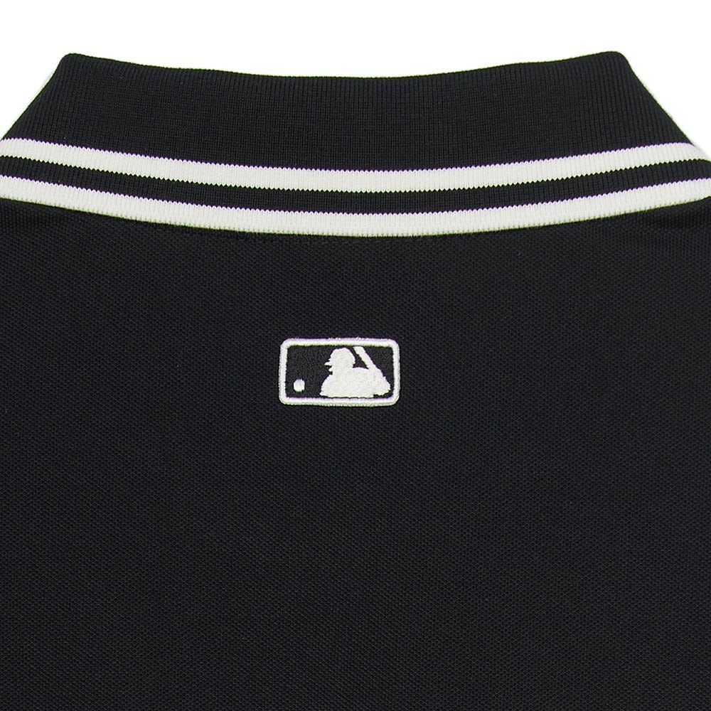 MLB 女版抗UV短袖Polo衫 紐約洋基隊 (3FPQB0253-50BKS)